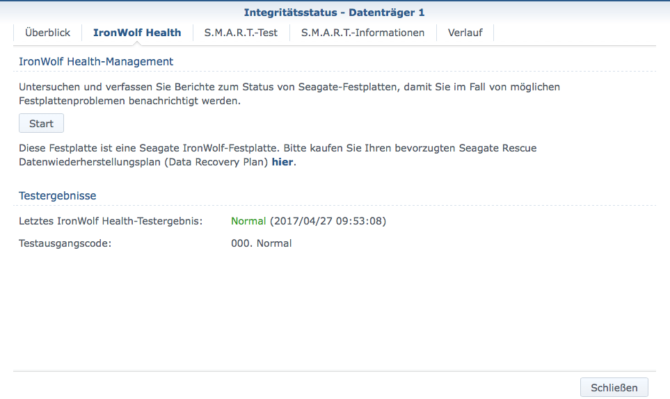 Seagate IronWolf Health Management